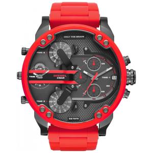 Relógio Masculino de Quartzo, com Pulseira de Aço Inoxidável, DIESEL DZ7370, Vermelho