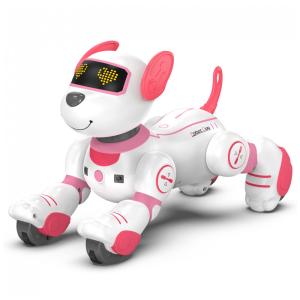 Robô Cachorro Interativo Rosa – SONOMO, Controle Programável e Acrobático para Crianças (Idade 3-8 anos)