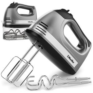 Batedeira de Mão 5 Velocidades 250W Turbo 4 Acessórios, 110v, MUELLER AUSTRIA MU HM, Cinza