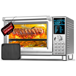 Forno Elétrico de Bancada 28 Litros 12 em 1 com Termômetro Inteligente Integrado, 110V 1800W, Nuwave Bravo XL, Prata