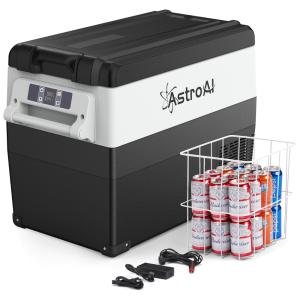 AstroAI Geladeira, Cooler Portátil Automotivo 45L, c, Controle de Temperatura, 60W, 12V, Preto