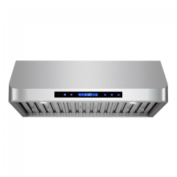 Coifa de embutir sob gabinete 76cm Cosmo inox Haven 850 m³/h filtros baffle LED comando touch 110V