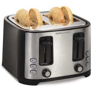 Torradeira Elétrica 4 Fatias com Desligamento Automático e Botão de Cancelamento, 240V 1400W, Hamilton Beach, Prata