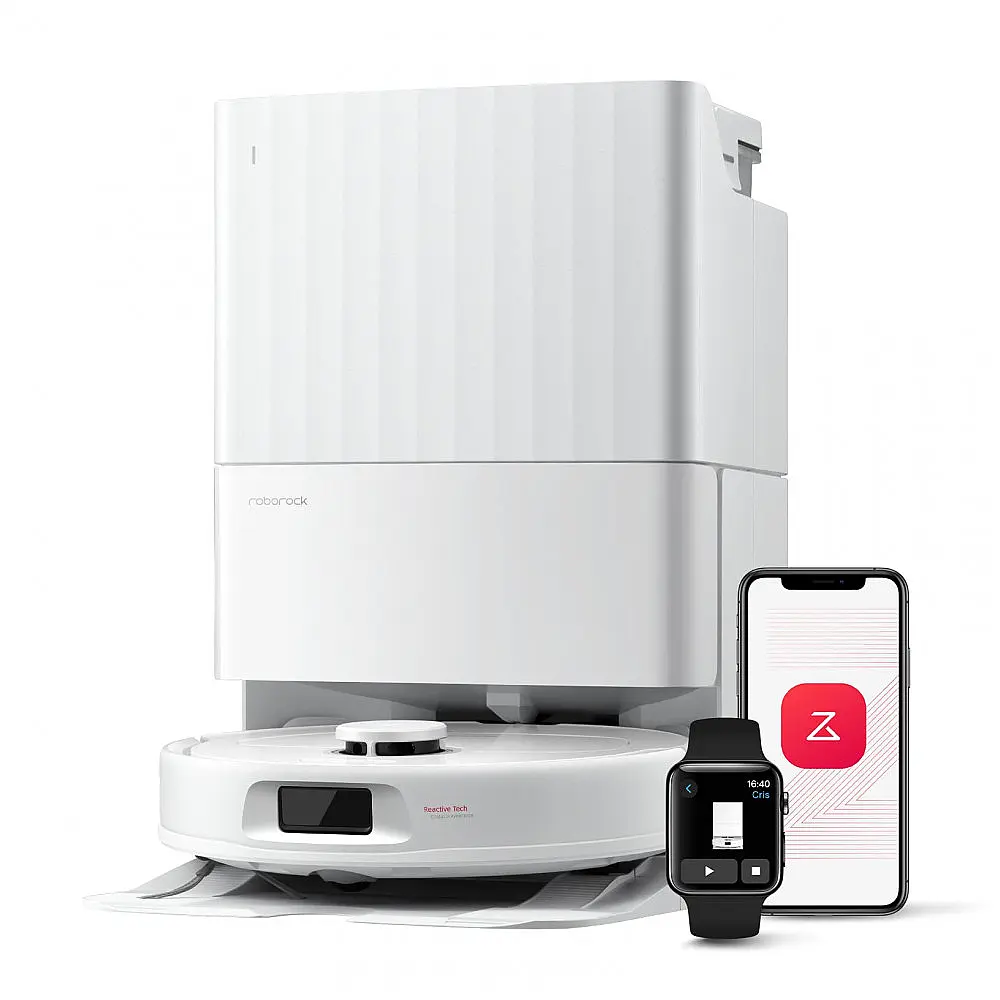 Roborock Qrevo Series: Aspirador Robô e Mopa, 8000Pa, Escova Antienrosco, Navegação Inteligente, Estação de Carregamento Tudo-em-Um, Mops