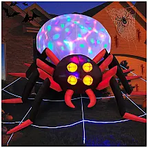 Aranha Gigante Inflável com Olhos de Luz LED para Decoração de Halloween