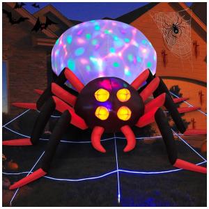 Aranha Gigante Inflável com Olhos de Luz LED para Decoração de Halloween