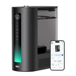 Umidificador DREO Preto 6L Névoa Quente/Fria Inteligente Sensor Umidade DR-HHM003S 110V
