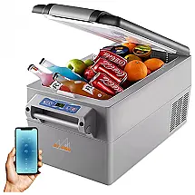 DT PRO CF35 Geladeira, Cooler Portátil Automotivo 35L, Controlável por APP, 60W, 12V, Cinza