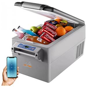 DT PRO CF35 Geladeira, Cooler Portátil Automotivo 35L, Controlável por APP, 60W, 12V, Cinza