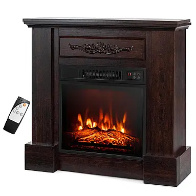 Lareira Elétrica Costway 81x76cm 1400W