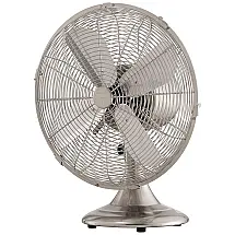 Ventilador de Mesa Retro Portátil em Metal, 110V, FANIMATION FP6274BN, Prateado
