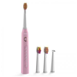 Escova de Dentes Elétrica 5 Modos de Limpeza 3 Cabeças de Escova Extra, DNSLY TB 507Pink, Rosa