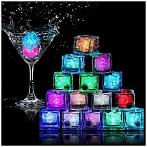 Cubos de Gelo LED Takytao 160 Peças Luzes Coloridas Ativados por Líquido Reutilizáveis