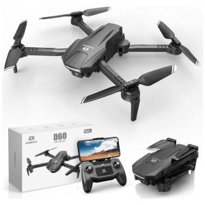 Drone com Camera HD 1080P para Crianças e Adultos, DEERC D60, Preto