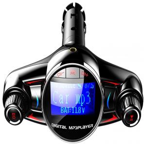 QAE Adaptador Transmissor Bluetooth FM Veicular USB AUX, Preto