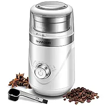 SHARDOR US CG638W Moedor de Café e Grãos Elétrico Profissional 70g, Aço Inoxidável, 110V, Branco