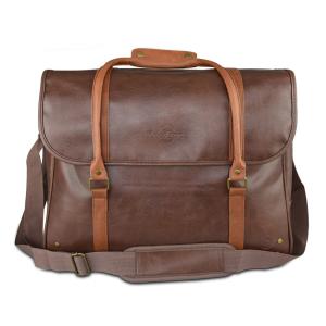 Freshore Bolsa Térmica Para Transporte de Vinhos de Couro Sintético, até 6 Garrafas, Marom Escuro