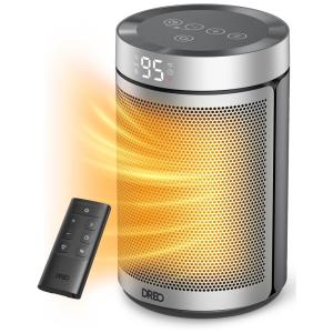 Aquecedor Dreo, Aquecimento Potente e Seguro para Casa e Escritório, Controle de Temperatura Inteligente, Silencioso e Portátil, Prateado
