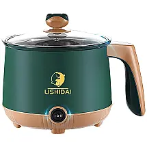 LISHIDAI Panela Elétrica Multifuncional 1,8L, c, Controle de Temperatura, 110V, Verde