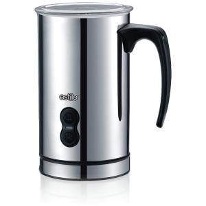 Espumador Elétrico e Automático de Leite 240 mL, Aço Inoxidável, 110v, ESTILO EST0153, Prateado