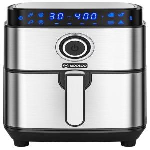 MOOSOO Fritadeira Elétrica Air Fryer 8 em 1 Capacidade 4.4L 1500W, 110V