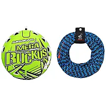 Boia Rebocável para 1 a 3 Pessoas com Costura Dupla, Capa de Nylon, Inclui Corda, Airhead Mega Ruckus, Verde