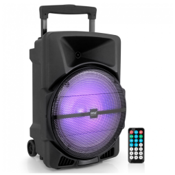 Caixa de Som Bluetooth Portatil com Controle e Luz LED, 1200W, PYLE PPHP1544B, Preto