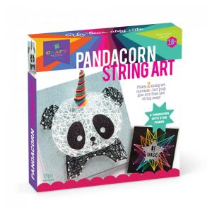 Kit Faça Você Mesmo DIY 2 Quadros Divertidos Tema Panda, Idade Recomendada 6 ou mais, CRAFT TASTIC CT1872, Rosa