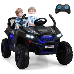 Carro Elétrico Infantil, Jeep com Controle Remoto, 2 Lugares, Suspensão de Mola, Partida Suave, Música via Bluetooth e FM, 12V, Olakids