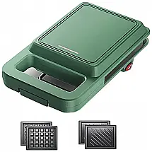 HYISHION Electric Panini Press Indoor Grill Sandwich Maker, Waffle Maker, Donut Maker, Meatball Grill, 3 in 1 Detachable Non Stick Coating