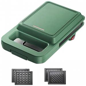 HYISHION Electric Panini Press Indoor Grill Sandwich Maker, Waffle Maker, Donut Maker, Meatball Grill, 3 in 1 Detachable Non Stick Coating