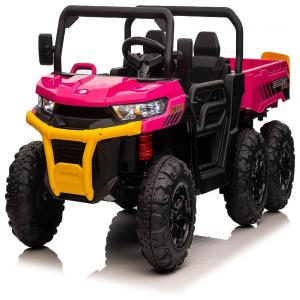 Trator Elétrico Infantil Nitoess a Bateria 24V 2 Assentos 6x6 com 3 Velocidades e Bluetooth, Azul