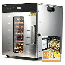 Desidratador de Alimentos Garvee Prata Digital 12 Bandejas Aço Inox 240V