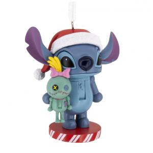 Enfeite Natalino Hallmark Keepsake 2025 Disney Stitch Nutcracker com Boneca Scrump, Resina, 6,4 x 8,3 x 4,4cm