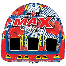 Boia Rebocável para até 3 Pessoas, Wow Sports Max Vibes, Vermelho e Azul