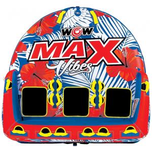 Boia Rebocável para até 3 Pessoas, Wow Sports Max Vibes, Vermelho e Azul