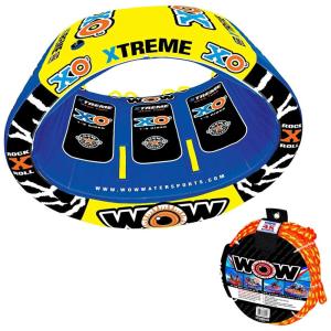 World Boia Rebocável Aquática para 3 Pessoas, WOW SPORTS, Azul