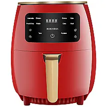 Fritadeira Elétrica AirFryer, Capacidade 4.5L com Controle de Temperatura Ajustável, 1400W, 110v, GAONE, Vermelho