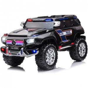 MICKORS Carro, Carrinho Elétrico 2 Assentos 12V, com Luzes de LED e Controle Remoto, Preto