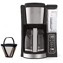 Máquina de Café Programável Ninja 12 Xícaras Clássica 1,77L Reservatório Filtro Permanente Preto/Aço Inox 110V CE251