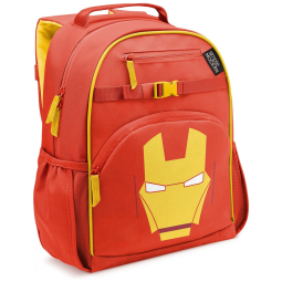 Mochila Escolar Infantil 12L Simple Modern Homem de Ferro para Crianças, Vermelha