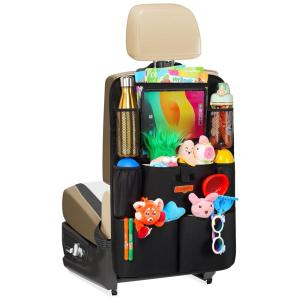 Organizador Veicular Traseiro para Banco com Suporte para Tablet e 9 Bolsos, SURDOCA PartialUpdate, Preto