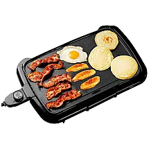 Grill Elétrico Antiaderente com Temperatura Ajustável, 110V 1200W, Nozaya, Preto