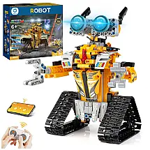 Sillbird Kit de Robótica Construível com Controle Remoto - 468 Peças STEM para Crianças a Partir de 8 Anos - Amarelo e Cinza