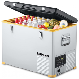 Cooler Elétrico Automotivo Portátil 45 Litros, Setpower RV45S, Prata