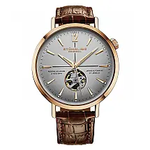Relógio Automático Quasar Esqueleto Masculino 42mm Mostrador Transparente Luxo