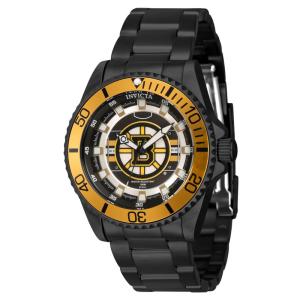 Relgio Unissex Invicta NHL Boston Bruins - 38mm Preto ZG-42207 - Estilo e Tradio para Torcedores Apaixonados.