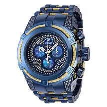 Relógio masculino Invicta Reserve Bolt Zeus 1,31 Carat Diamond com mostrador madrepérola , ouro, azul escuro 38207