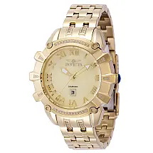 Relógio Feminino Invicta Angel de Diamante de 0,16 Quilates com Mostrador em Madrepérola, Ouro 42307