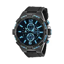 Relógio Masculino de Quartzo Aviator, Invicta 30407, Preto e Azul